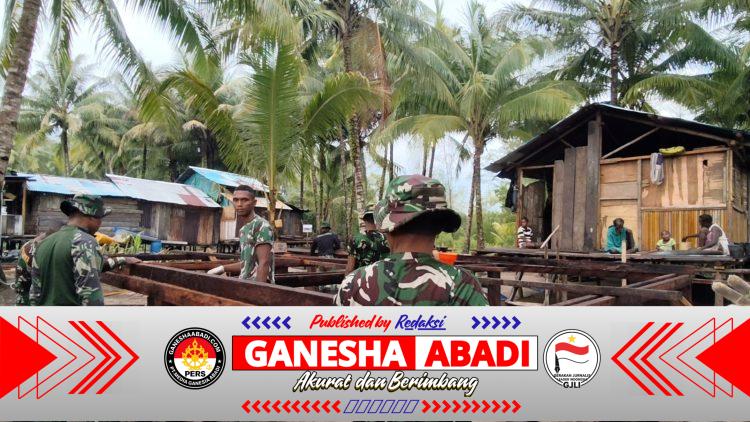 Pembangunan Rumah Terus Digenjot, Satgas TMMD Kodim 1710/Mimika Kejar Target Penyelesaian