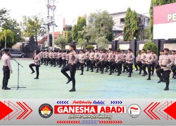 Polresta Banyuwangi Gelar Simulasi Sispam Mako dan Latihan Dalmas, Antisipasi May Day 2026