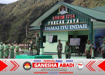Kodim 1714/Puncak Jaya Gelar Upacara Korps Kenaikan Pangkat Bintara