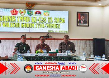 Melalui Rakornis TMMD Ke-128, Dandim Mimika Perkokoh Kolaborasi untuk Pemerataan Pembangunan