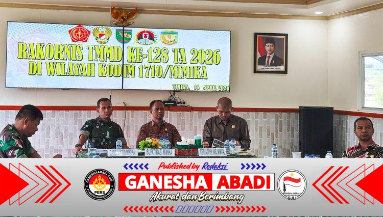 Melalui Rakornis TMMD Ke-128, Dandim Mimika Perkokoh Kolaborasi untuk Pemerataan Pembangunan