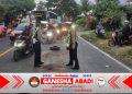Jalan Nasional Banyuwangi – Jember, Sepeda Motor Tabrak Truk Tangki di Selatan RS Fatimah