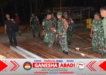 Dansatgas Tinjau Progres Pembangunan TMMD di Kampung Keakwa Pasca Pembukaan Resmi