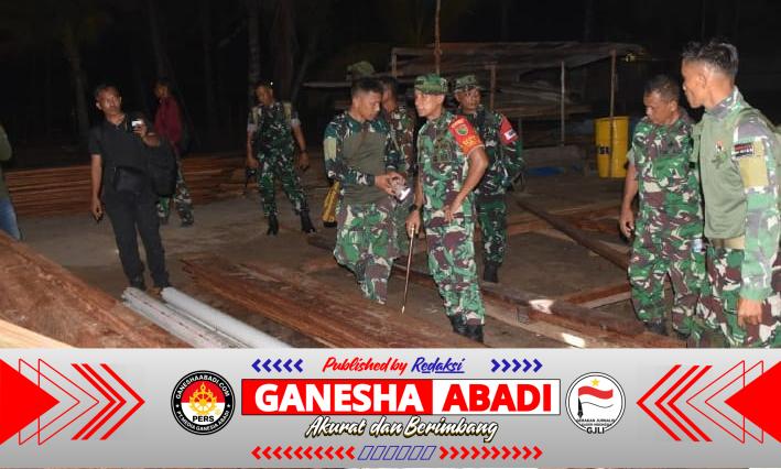 Dansatgas Tinjau Progres Pembangunan TMMD di Kampung Keakwa Pasca Pembukaan Resmi