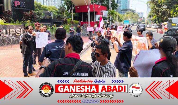 Sejumlah Masyarakat Banyuwangi Geruduk Jakarta, Minta KPK Turun dan Memproses Praktik KKN di Banyuwangi 