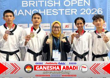 Tim Pelatnas Taekwondo Indonesia Sabet 4 Medali di British Taekwondo International Open 2026 Manchester, Inggris
