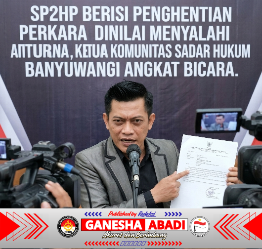 SP2HP Berisi Penghentian Perkara Dinilai Menyalahi Aturan, Ketua Komunitas Sadar Hukum Banyuwangi Angkat Bicara