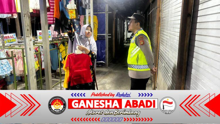 Polsek Denpasar Utara Intensifkan Pengamanan Malam di Pasar Pidada, Tekan Potensi Kriminalitas 3C