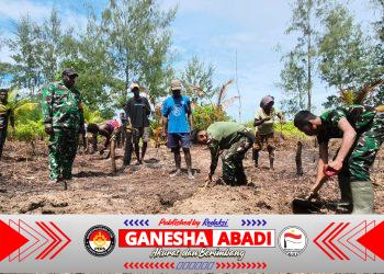Bedengan Rampung, Lahan Program TMMD di Kampung Keakwa Siap Ditanami