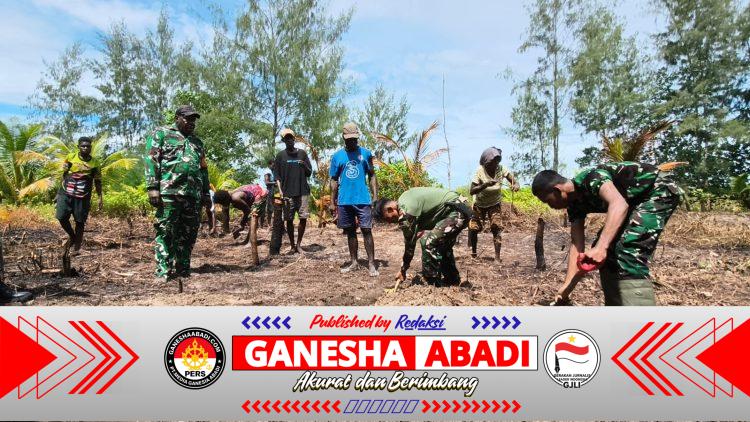 Bedengan Rampung, Lahan Program TMMD di Kampung Keakwa Siap Ditanami
