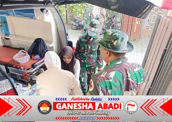 Aksi Cepat Tim Kesehatan Klinik Pratama Kartika 25 Sragen Tangani Peserta Ketarunaan TMMD Reguler ke-128