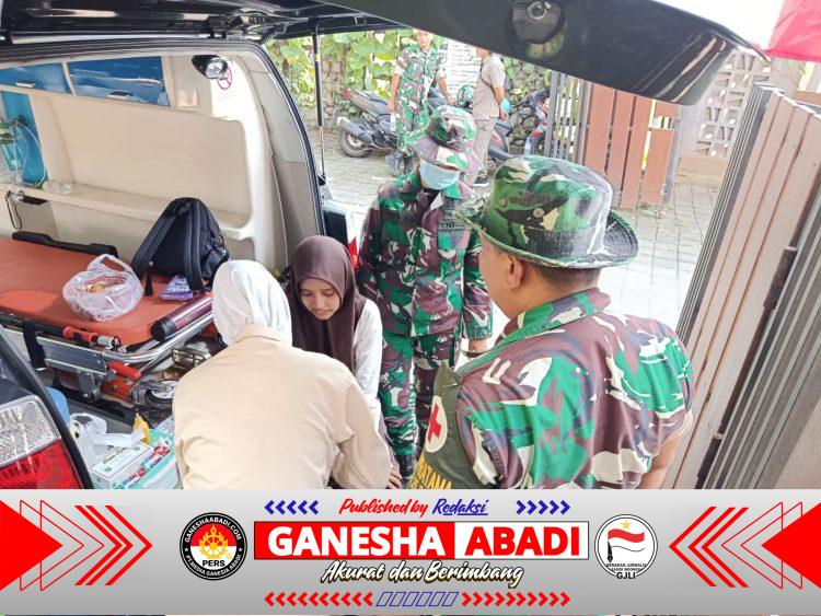 Aksi Cepat Tim Kesehatan Klinik Pratama Kartika 25 Sragen Tangani Peserta Ketarunaan TMMD Reguler ke-128