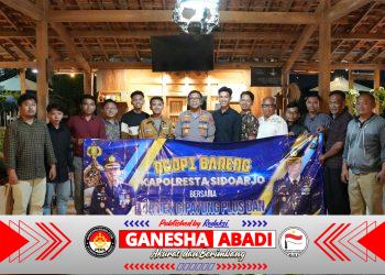Komitmen Jaga Kondusifitas Kamtibmas, Kapolresta Sidoarjo Ngopi Bareng Mahasiswa