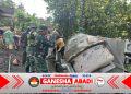 Tanpa Lelah TNI dan warga Kauman Kebut Rabat Beton