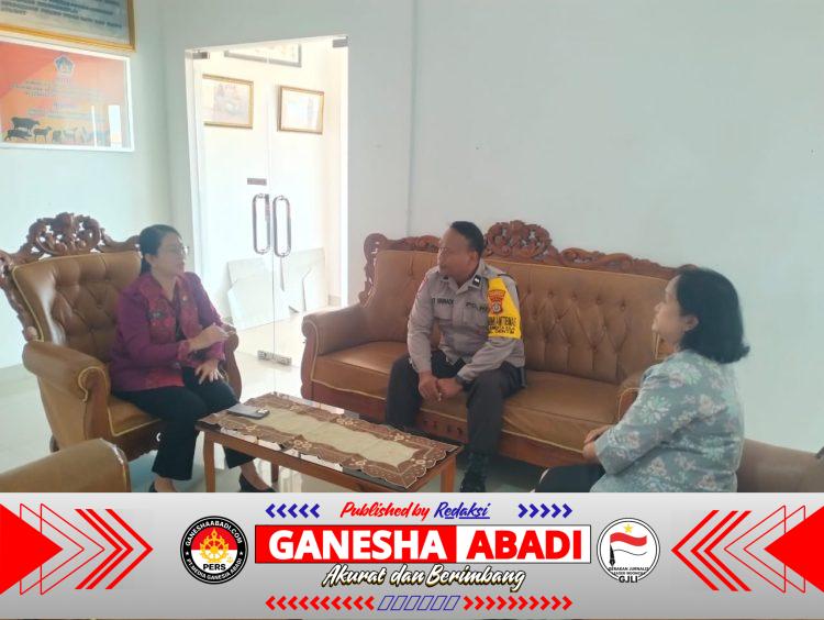 DDS Bhabinkamtibmas Sumerta Kaja Serap Informasi Kamtibmas di Kantor Dinas Peternakan Provinsi Bali