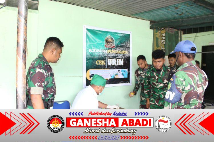 Kodim 1714/Puncak Jaya Gelar P4GN dan Tes Urin Personel Semester I TA 2026
