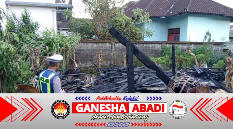 Kebakaran Dapur Tradisional di Sumerta Kelod, Polsek Dentim Sigap Datangi TKP