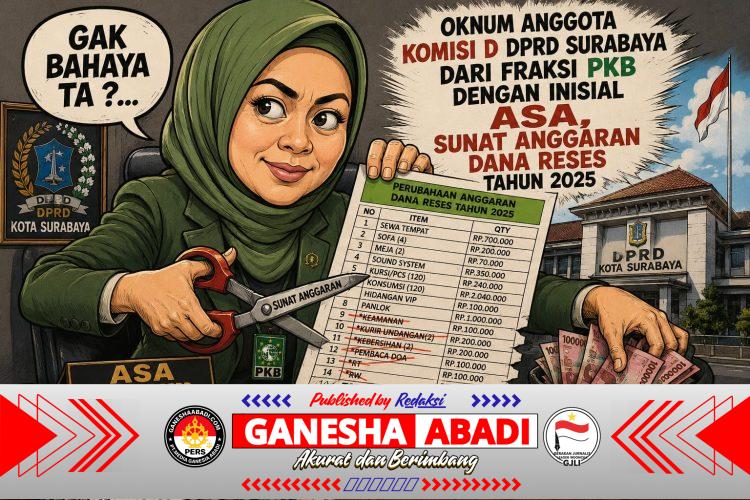 Diduga Sunat Anggara Dana Reses Tahun 2025, Oknum Anggota Komisi D DPRD Kota Surabaya Dari Fraksi PKB Akan Dilaporkan AMI ke Kejaksaan
