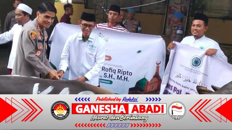 Wujud Kepedulian Sosial, Polresta Banyuwangi Tebar Hewan Kurban ke Ulama dan Mahasiswa