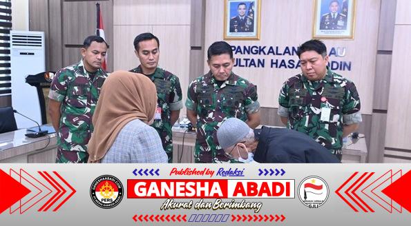 Danlanud Sultan Hasanuddin Saksikan Tahap Akhir Pelepasan Hak Tanah Pengganti Aset TNI AU Becakayu