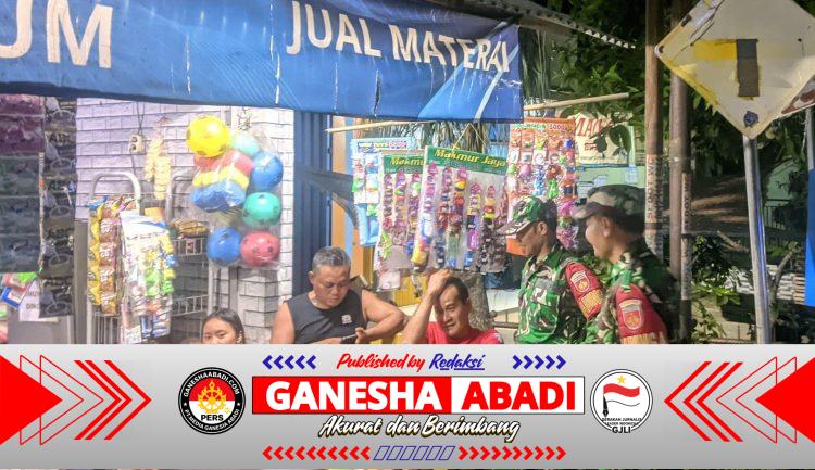 Melalui Patroli Malam, Babinsa Mengajak Warga Wujudkan Wilayah Yang Aman