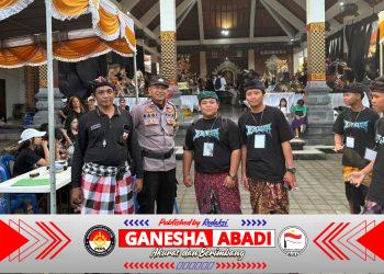 Bhabinkamtibmas Jimbaran Atensi Lomba Ogoh-Ogoh Mini se-Bali di Banjar Jerokuta