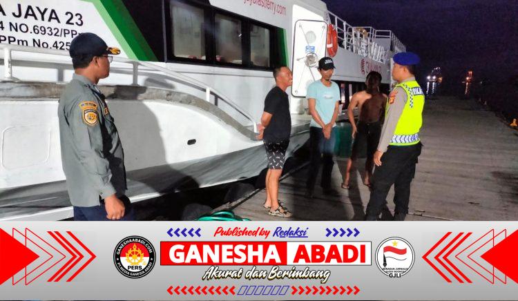 Patroli Malam KAKIA KAMPIH Satpolairud Polresta Denpasar, Jaga Keamanan Dermaga Serangan Tetap Kondusif