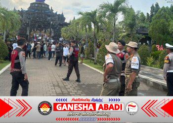 Patroli Gabungan Samapta Polresta Denpasar Jaga Keamanan Kawasan Lapangan Renon