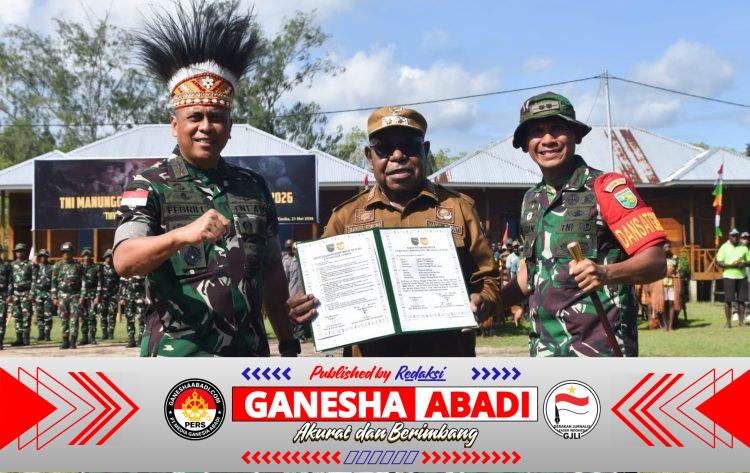 Pangdam XVII/Cenderawasih Resmi Tutup TMMD Ke-128 Kodim 1710/Mimika di Kampung Keakwa