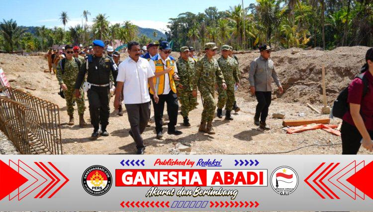 Kasum TNI Tinjau Rehabilitasi Pascabencana dan Serahkan Bantuan Air Bersih di Tapanuli