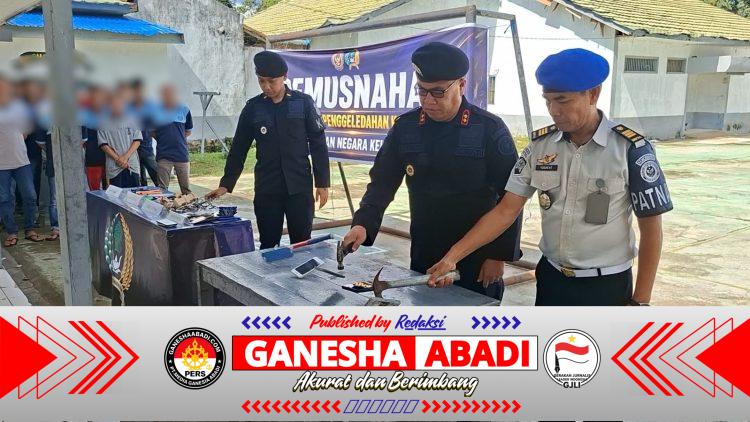 Rutan Buntok Musnahkan Barang Hasil Penggeledahan Kamar Hunian, Perkuat Komitmen Keamanan dan Ketertiban