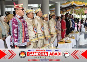 Ka.Rutan Kelas II Buntok Hadiri Upacara Gabungan Empat Hari Besar Tahun 2026.
