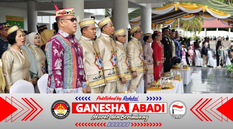 Ka.Rutan Kelas II Buntok Hadiri Upacara Gabungan Empat Hari Besar Tahun 2026.
