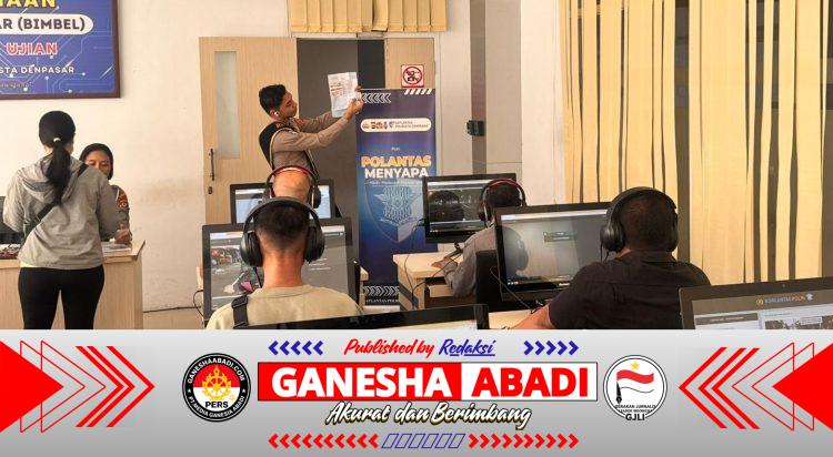Polantas Menyapa, Satpas SIM Polresta Denpasar Berikan Panduan Langsung kepada Pemohon