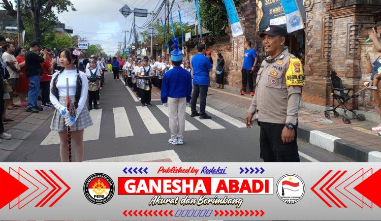 Semarak HUT Ke-100 SD Negeri 2 Kesiman, Jalan Santai dan Pentas Seni Berlangsung Meriah dengan Pengamanan Polsek Dentim