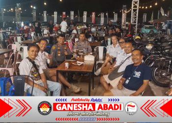 Ngopi Bareng Bersama Komunitas Otomotif, Kapolsek Dentim Sampaikan Pesan Keselamatan Berlalu Lintas pada HUT PPMKI Bali Ke-21