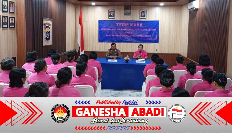 Tatap Muka Bhayangkari Ranting Polsek Dentim, Tekankan Loyalitas, Etika dan Bijak Bermedia Sosial