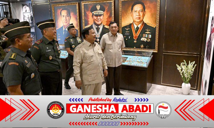 Panglima TNI Dampingi Presiden Prabowo Subianto Resmikan Museum dan Perpustakaan di Seskoad
