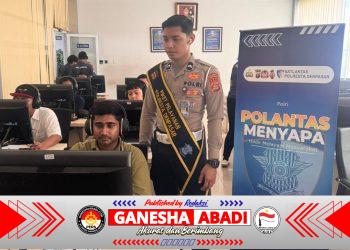 Pelayanan Humanis Satpas SIM Polresta Denpasar Dampingi Pemohon Saat Ujian Teori