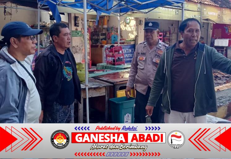 Respon Cepat Hotline 110 Polri, Polsek Denpasar Utara Tangani Kebakaran Kantin SMPN 2 Denpasar