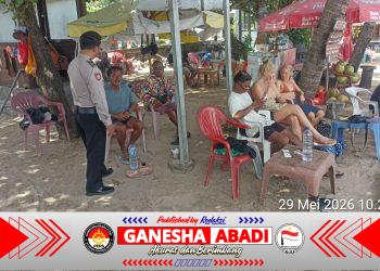 Hadir di Tengah Wisatawan, Sat Pamobvit Polresta Denpasar Intensifkan Patroli Dialogis di Pantai Kuta dan Beachwalk