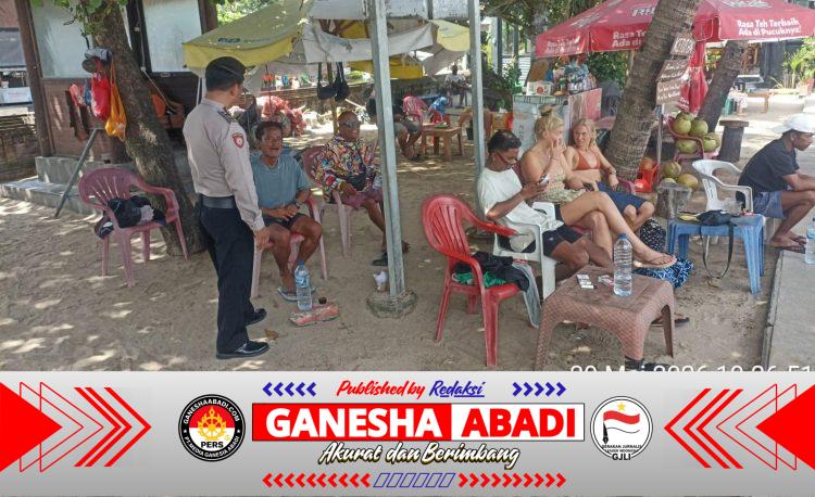 Hadir di Tengah Wisatawan, Sat Pamobvit Polresta Denpasar Intensifkan Patroli Dialogis di Pantai Kuta dan Beachwalk