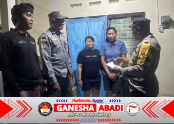 Bhabinkamtibmas Kelurahan Kesiman Dampingi Pendataan Duktang dan Sampaikan Imbauan Kamtibmas kepada Pendatang