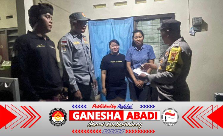 Bhabinkamtibmas Kelurahan Kesiman Dampingi Pendataan Duktang dan Sampaikan Imbauan Kamtibmas kepada Pendatang