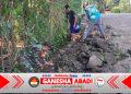 Babinsa dan Warga Candirejo Gotong Royong Bangun Talud Jalan