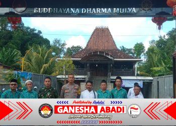 Wujudkan Toleransi Antar umat Beragama, Bati Tuud Koramil 0825/06 Gambiran Hadiri Peringatan Hari Raya Waisak ke 2570 BE Tahun 2026.
