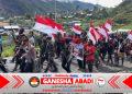Peringatan Hari Lahir Pancasila, 800 Warga Puncak Jaya Kirab Bendera 50 Meter