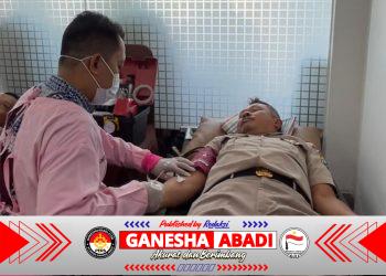 Polresta Banyuwangi Hadirkan “Kado Sehat” Melalui Donor Darah Dan cek kesehatan Gratis Sambut Hari Bhayangkara ke-80