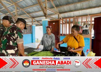 Dari Pasar Supiori, Menggerakkan Kesejahteraan Masyarakat! Langkah Nyata Prajurit Yonif TP 859/RBK Menguatkan Ekonomi di Kabupaten Supiori Papua