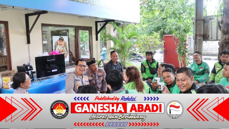 Ngopi Kamtibmas Bersama Komunitas Ojol, Kapolresta Denpasar Ajak Jaga Keamanan Kota